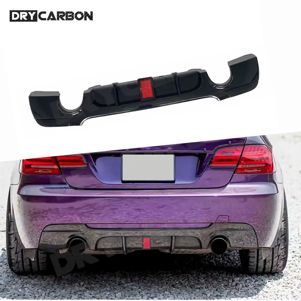 Car Rear Bumper Diffuser With LED Light Replacement Style Accessories for BMW 3 Series E90 M Sport Gran Coupe 4 Door 2005 - 2012