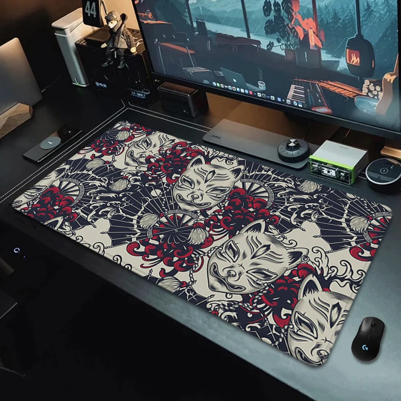 

Mouse Pad Kawaii Mask Totem Office Computer Desk Mat Non-slip Mouse Mats Gamer Keyboard Mousepad Cabinet Pc Gaming Accessories