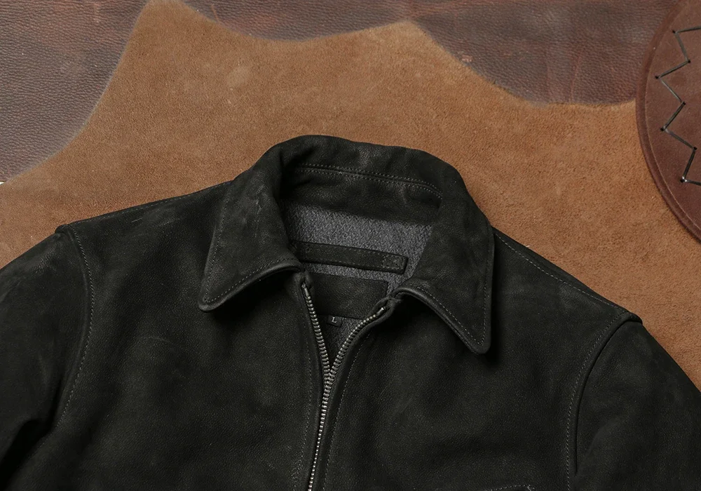 1930 سترة جلدية كلاسيكية ذات طية صدر السترة 1.6 سترة من جلد البقر الثقيل المصقول JS02 سترة جلدية لسائقي الدراجات النارية