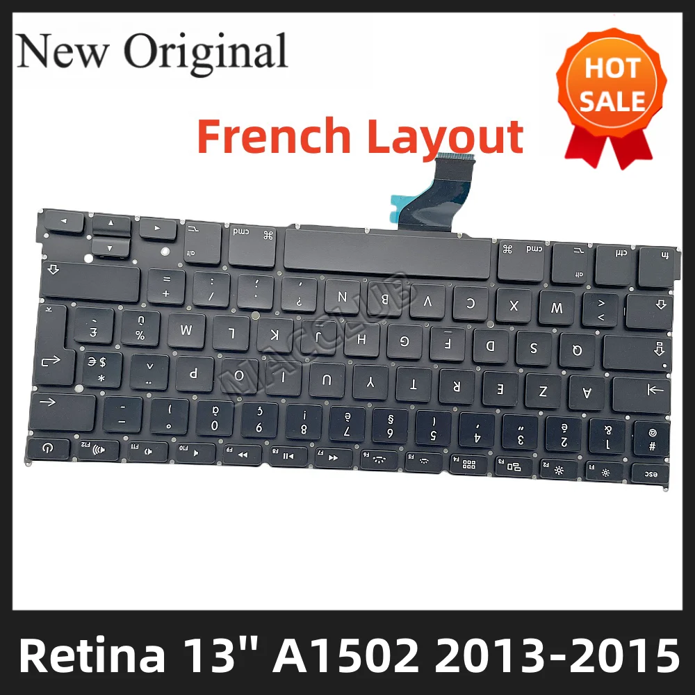 

A1502 French France UK Layout Keyboard for Macbook Pro Retina13'' A1502 2013 2014 2015 EMC2678 EMC2875 EMC2835 keyboard