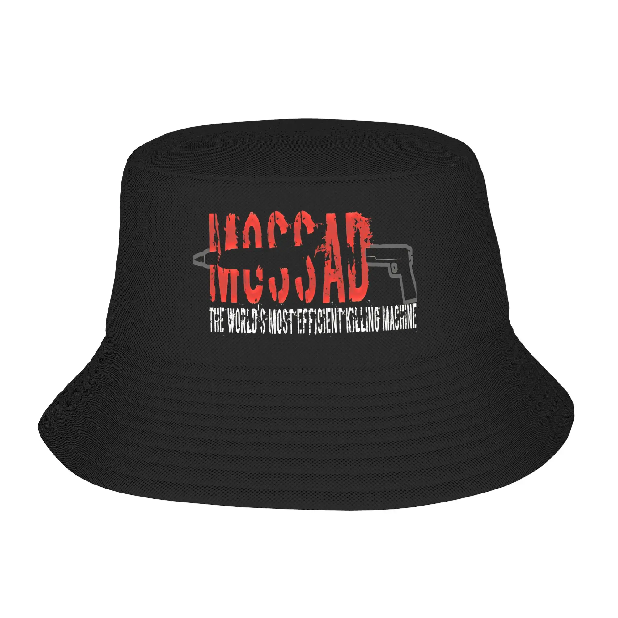 Men Women Harajuku Bucket Hat Mossad Israel Merch Bob Hats For Picnic Headwear UV Protection