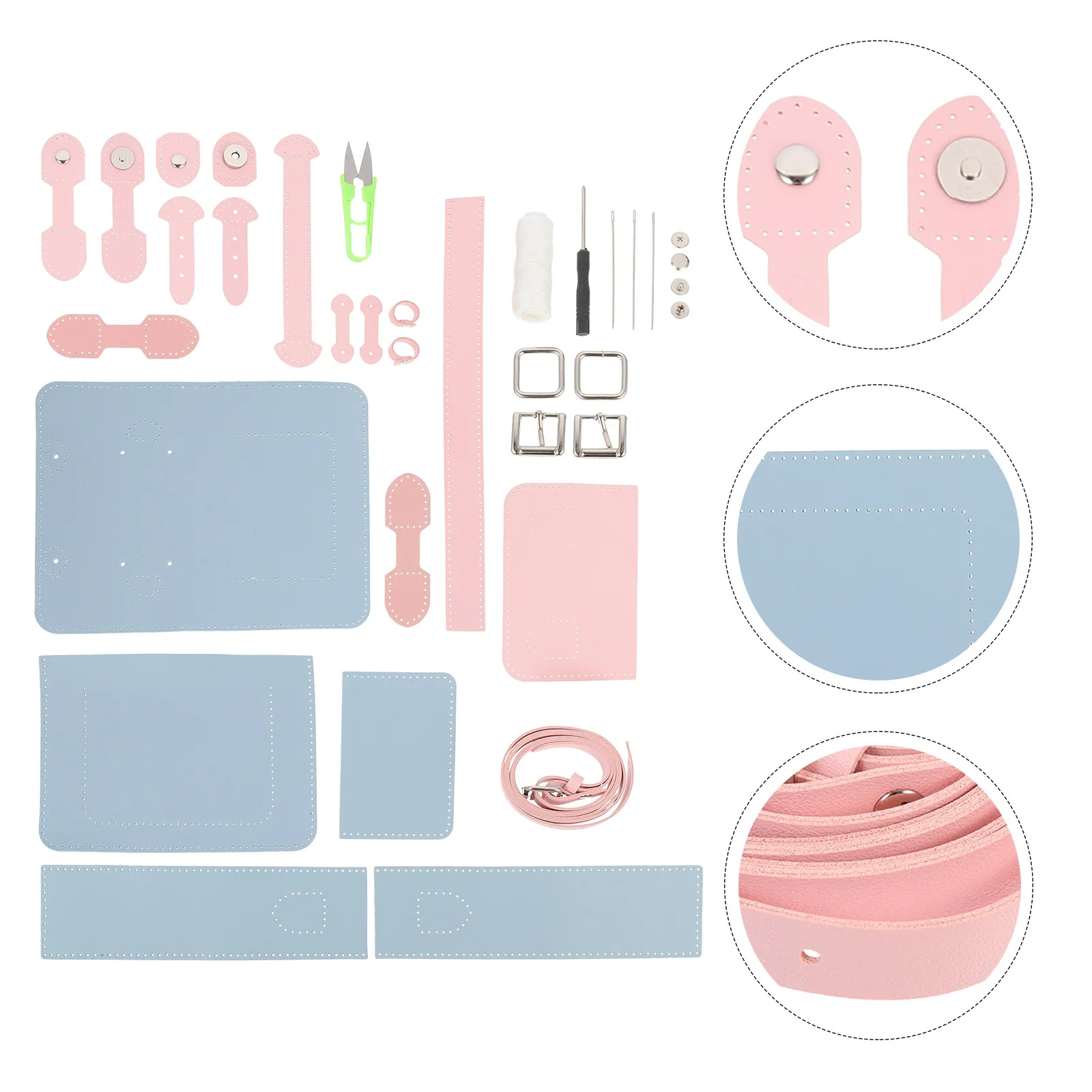 

Набор для вязания сумок: аксессуары для изготовления сумок своими руками, розовый, из искусственной кожи, для начинающих, для совместных занятий родителей и детей