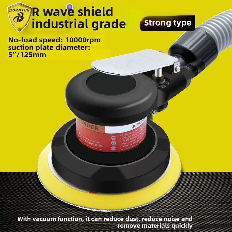 Wave Shield 5inch Pneumatic Polishing Machine with Vacuum Suction Disc, Air-Powered Sanding Machine, Sandpaper Machine, Grinding Machine 0126