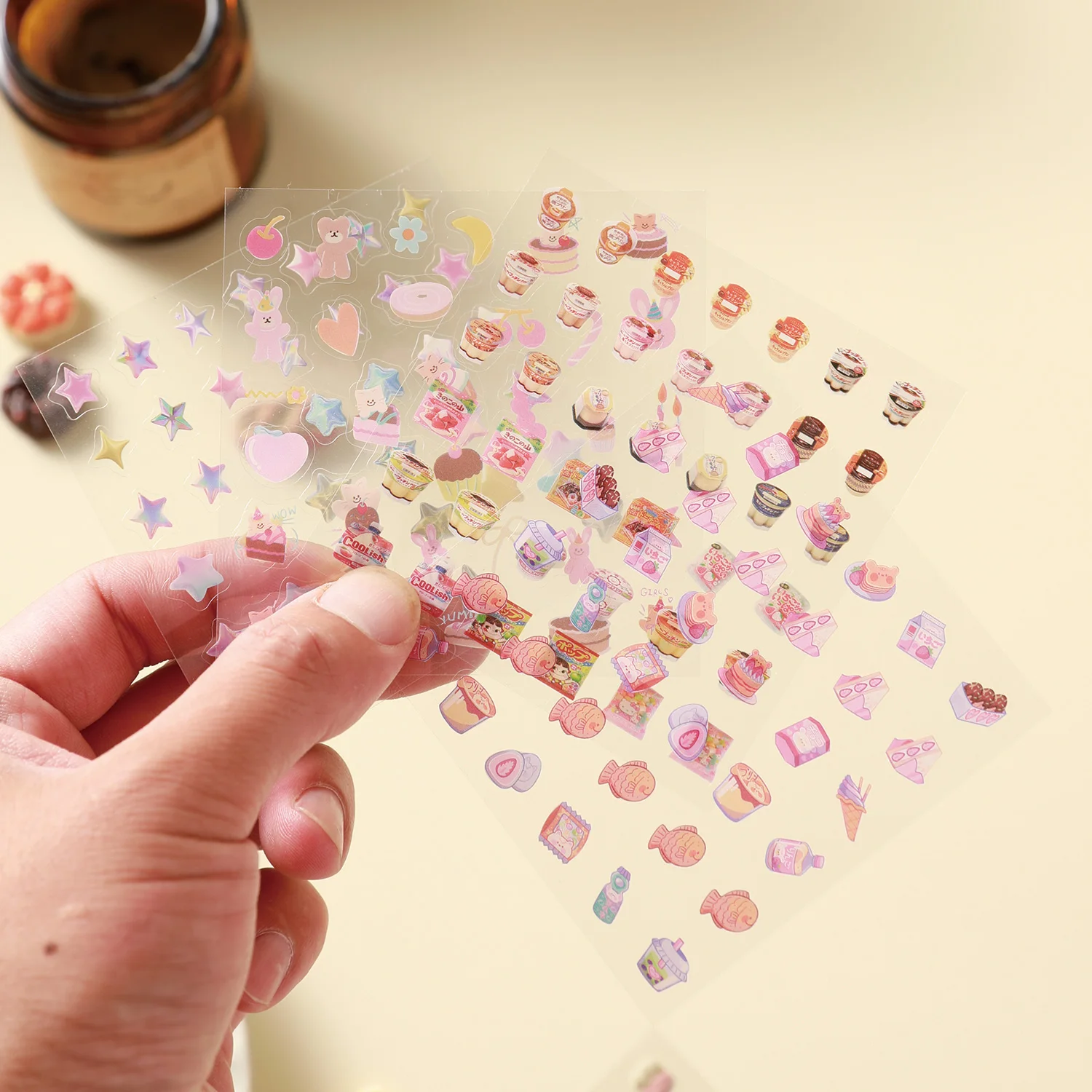 Mini Sticker Book Waterproof Cute Handbook Decoration Mobile Phone Case Photo Album Material DIY Sticker Book