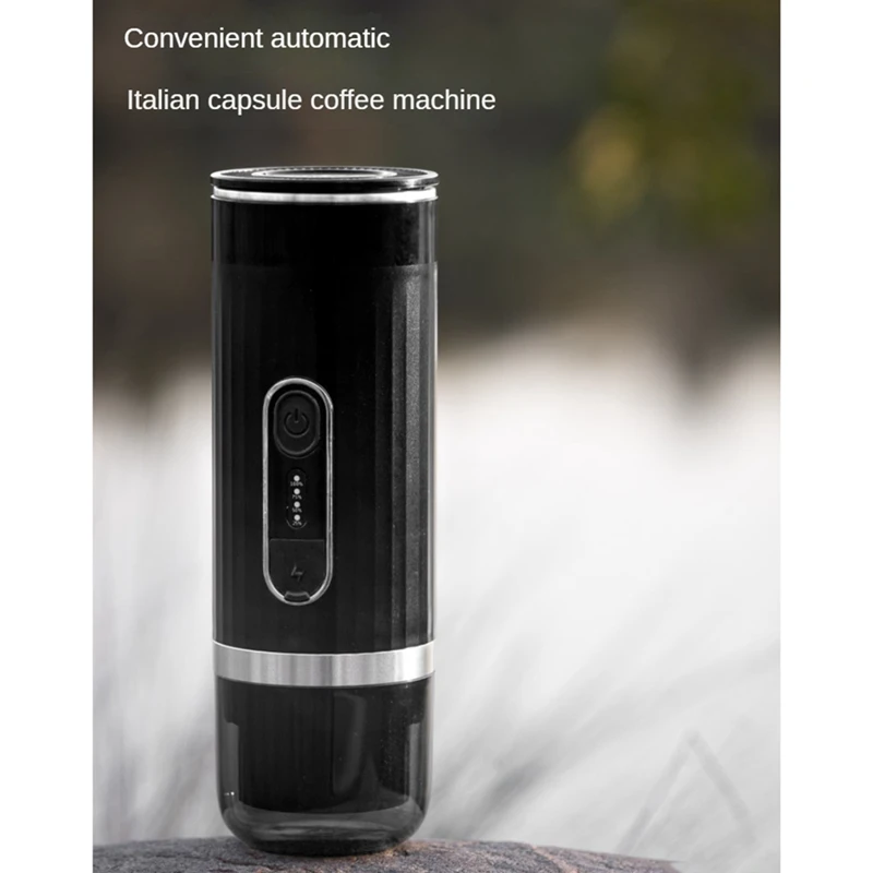 

Portable Coffee Maker Rechargeable Wireless Heating Espresso Machine Car Coffee Make Ground Coffee & Espresso Travel, Durable