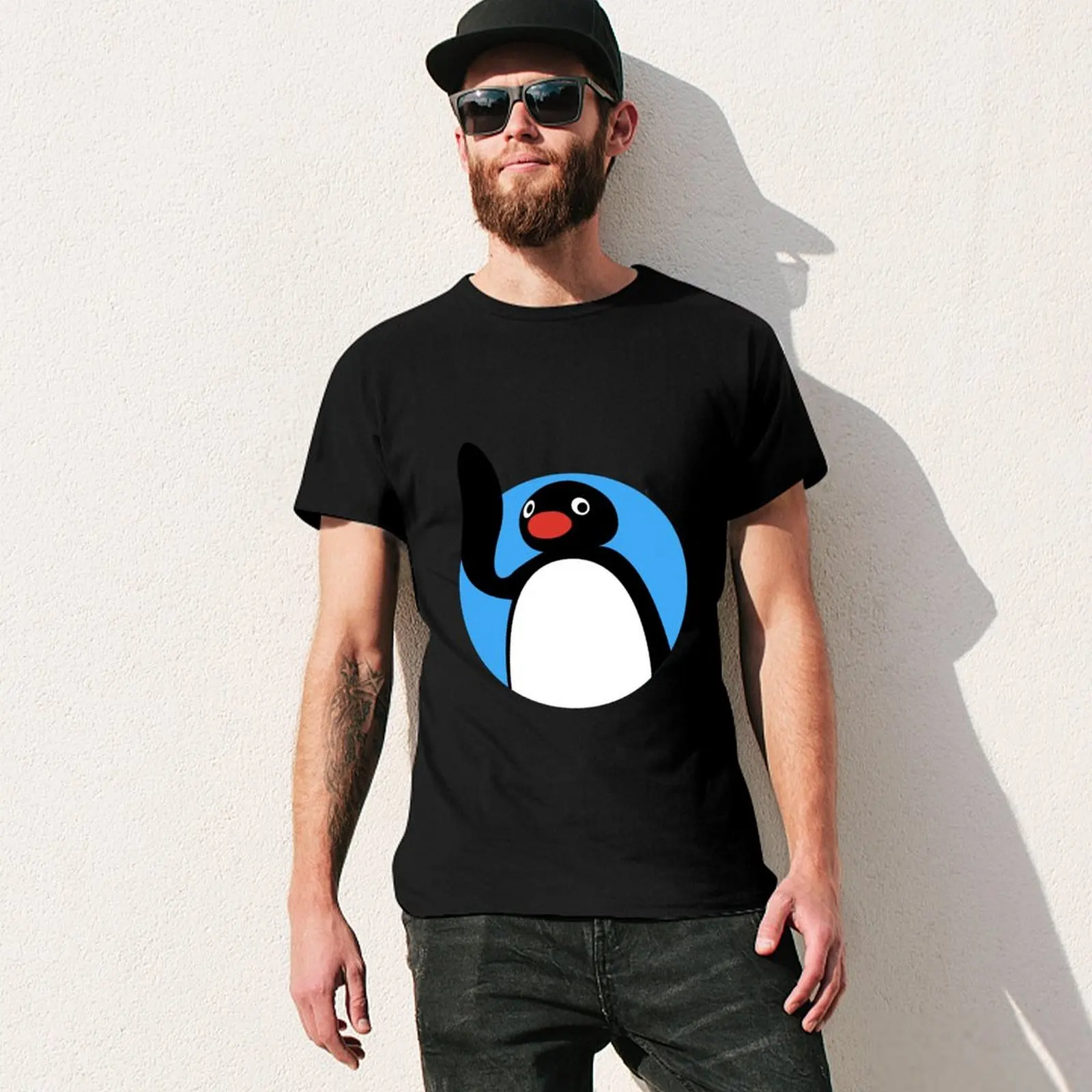 مرحبا البطريق تي شيرت الملابس الجمالية خمر تي شيرت kawaii الملابس تي شيرت للرجال