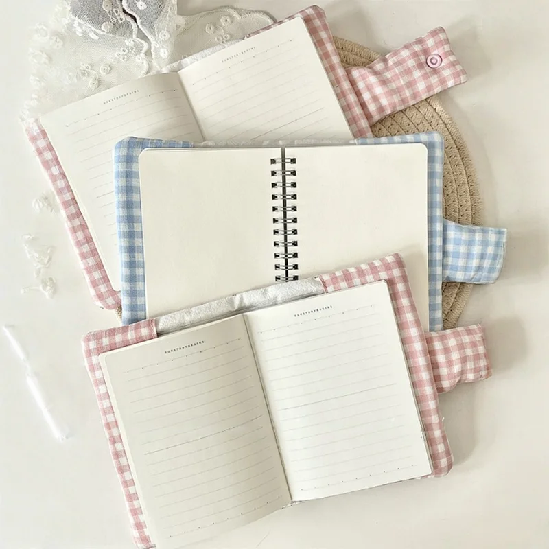 A6 Handmade Floral Print  Clover Book Jacket Original Book Cover Portable Ledger, Notepad, Diary Protective Case