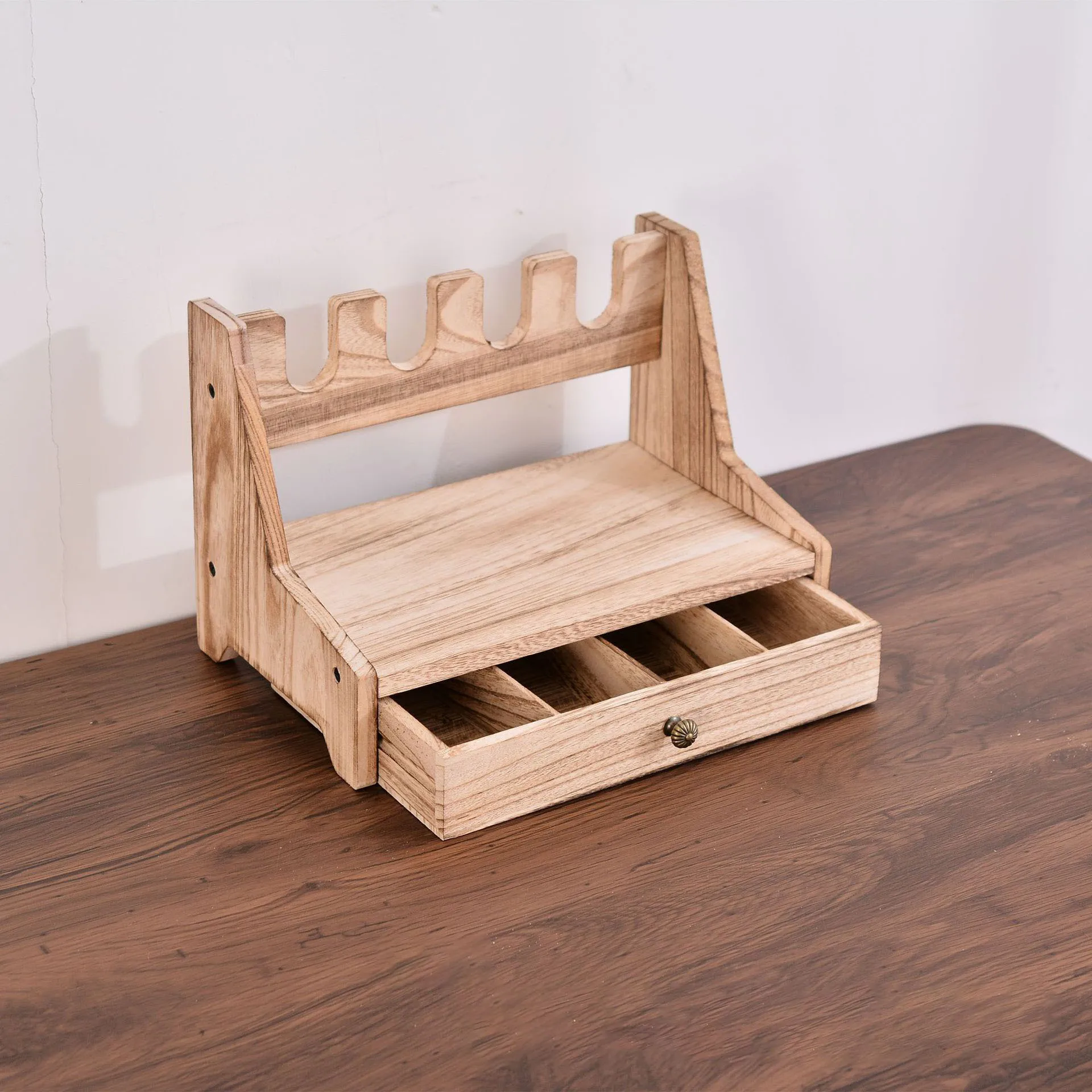 حامل عرض لعبة المسدس، درج مسدس خشبي، مشبك رصاصة متعدد الشبكات، حامل وضع المسدس الخشبي