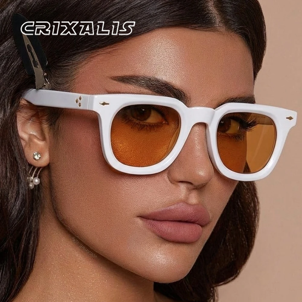 CRIXALIS Vintage Runde Sonnenbrille Für Frauen Y2K Fahren Fotografieren Täglichen Leben Sonnenbrille Für Damen Männer Gläser UV400