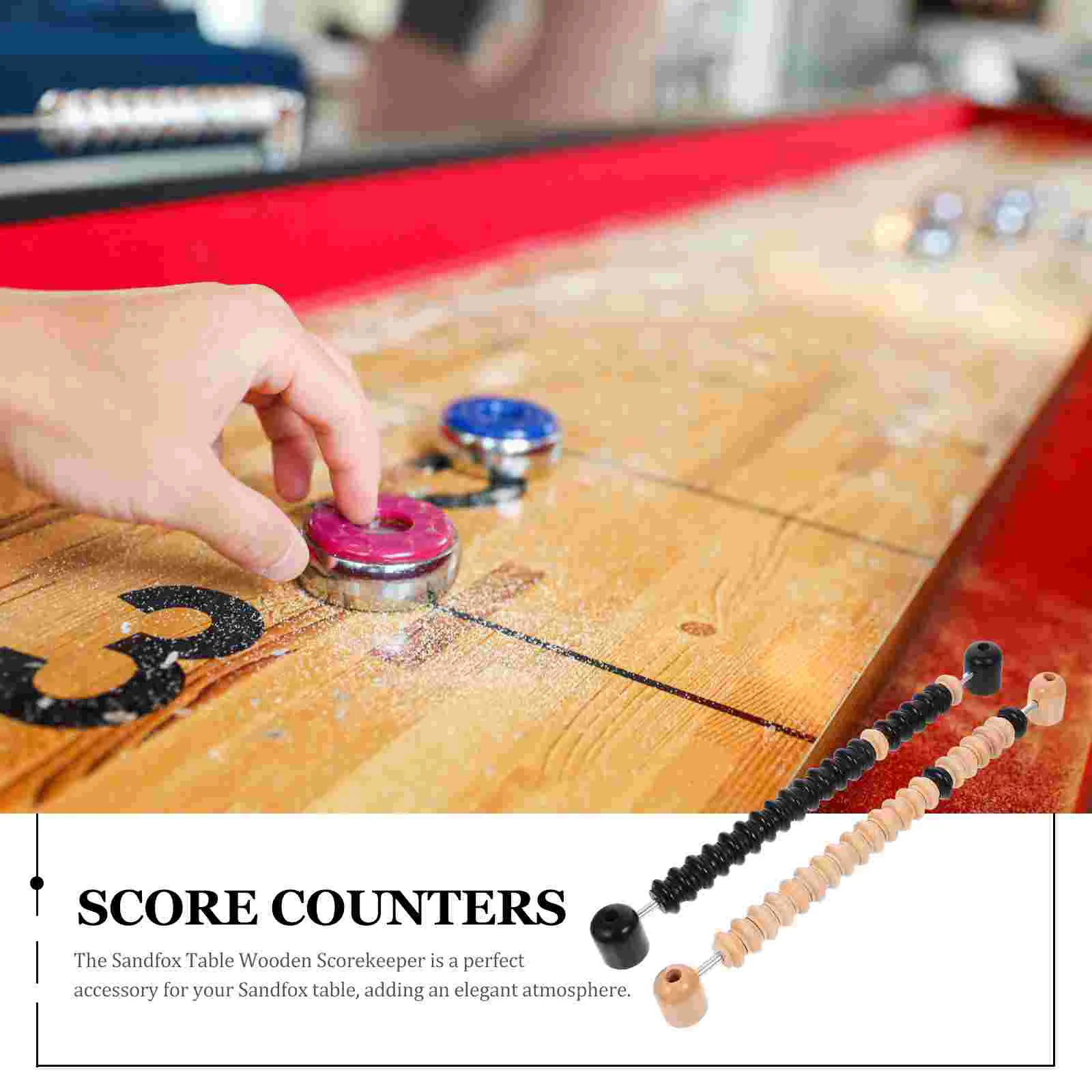 Shuffleboard Waxtafelaccessoires Score Keepers voor voetbal Draagbare spellen Houten tellers