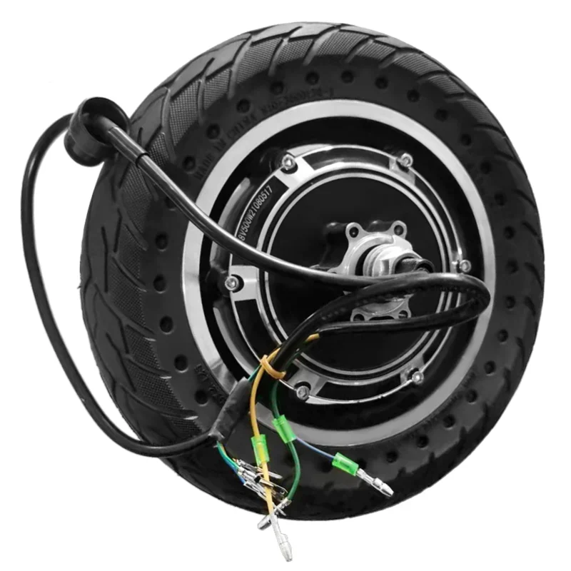 

10'' Solid Wheel Electric Scooter Front Tire with Brushless Dis Brake Hub Motor 48V 500W for Ebike / KUGOO M4 / M4 PRO Scooter