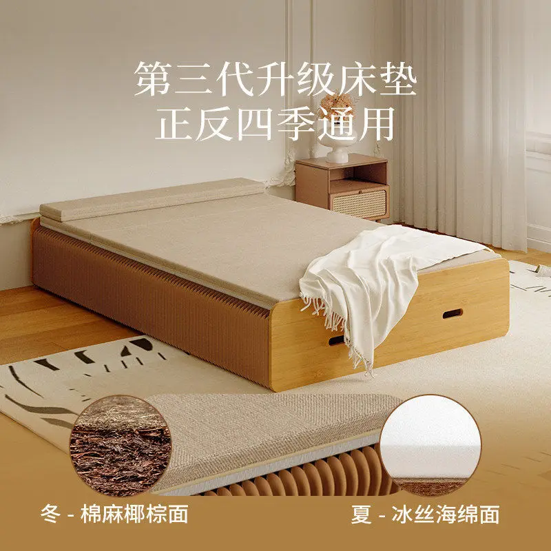 Folding single double bed office lunch break bed adult household guest temporary bed