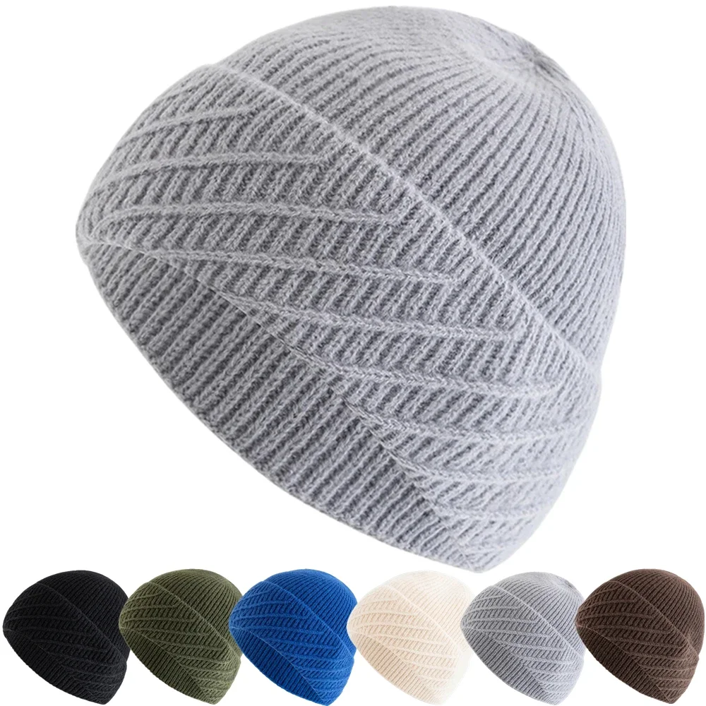 New Style Unisex Fashion Basic Autumn/Winter Hats Solid Color Knitted Hats For Men Women Beanie Cap Outdoor Hats