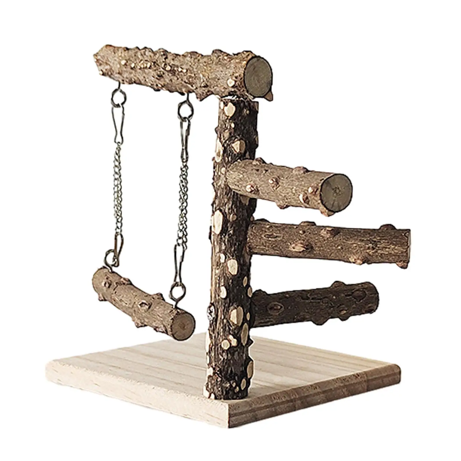 Bird Perches Standing Sticks Exercise Gym Playground Wooden Perch Playstand Platform for Parakeets Cockatiels Canaries