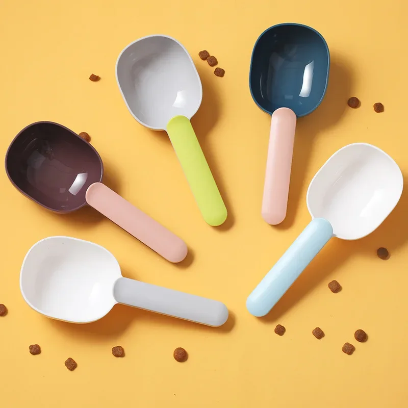 

Pet Cat Dog Food Shovel with Sealing Bag Clip Spoon Multifunction Thicken Feeding Scoop Tool Creative Measuring Cup Pet Supplies