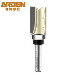 ARDEN 2F Trimming Router Bit Carbide Alloy Straight Bit with Bearing Woodworking Cutting  Milling Cutter Wood MDF Plywood