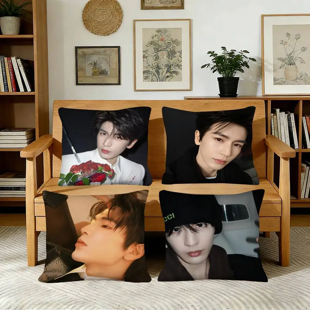 Actor Zhang Ling He Pillow Case Fashion Square Pillowcase Bedroom Sofa Room Ins Decoration Leisure