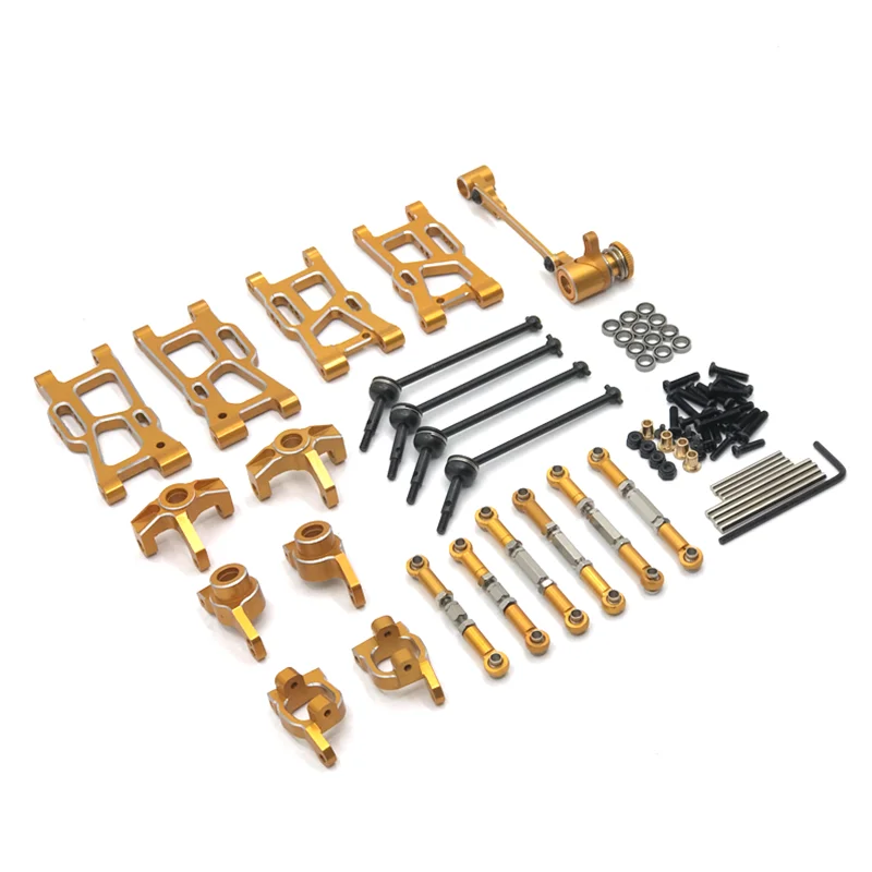 Aggiornamento del metallo braccio oscillante sterzo gruppo sterzo 9 pezzi Set per LC RACING 1/14 LC12B1 EMB-1H-DTH-MTH RC ricambi auto