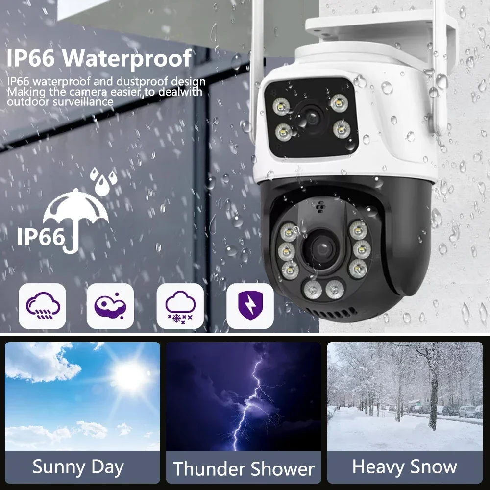 10CH 8MP 4K NVR Security WiFi PTZ Camera System Home Video Surveillance Kit with Auto Tracking 2-Audio Record Outdoor Camera Set