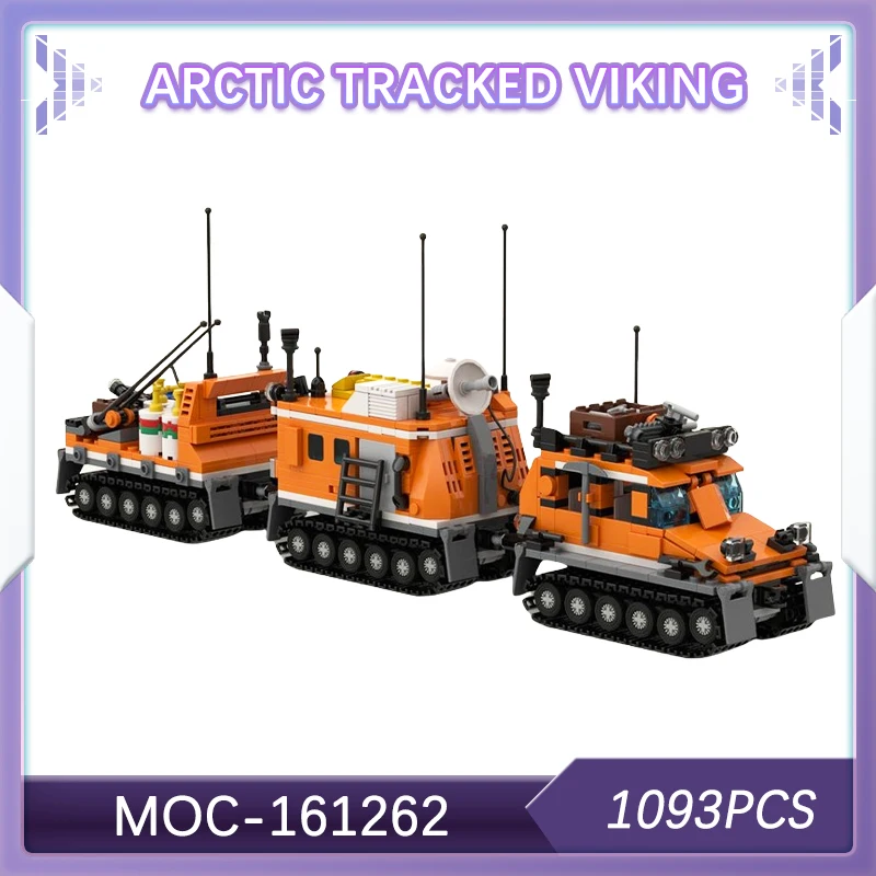 

1093PCS MOCS Arctic Tracked Viking Building Block Assembly Tracked Vehicle Model Exploration Team Compatible Bricks MOC-161262