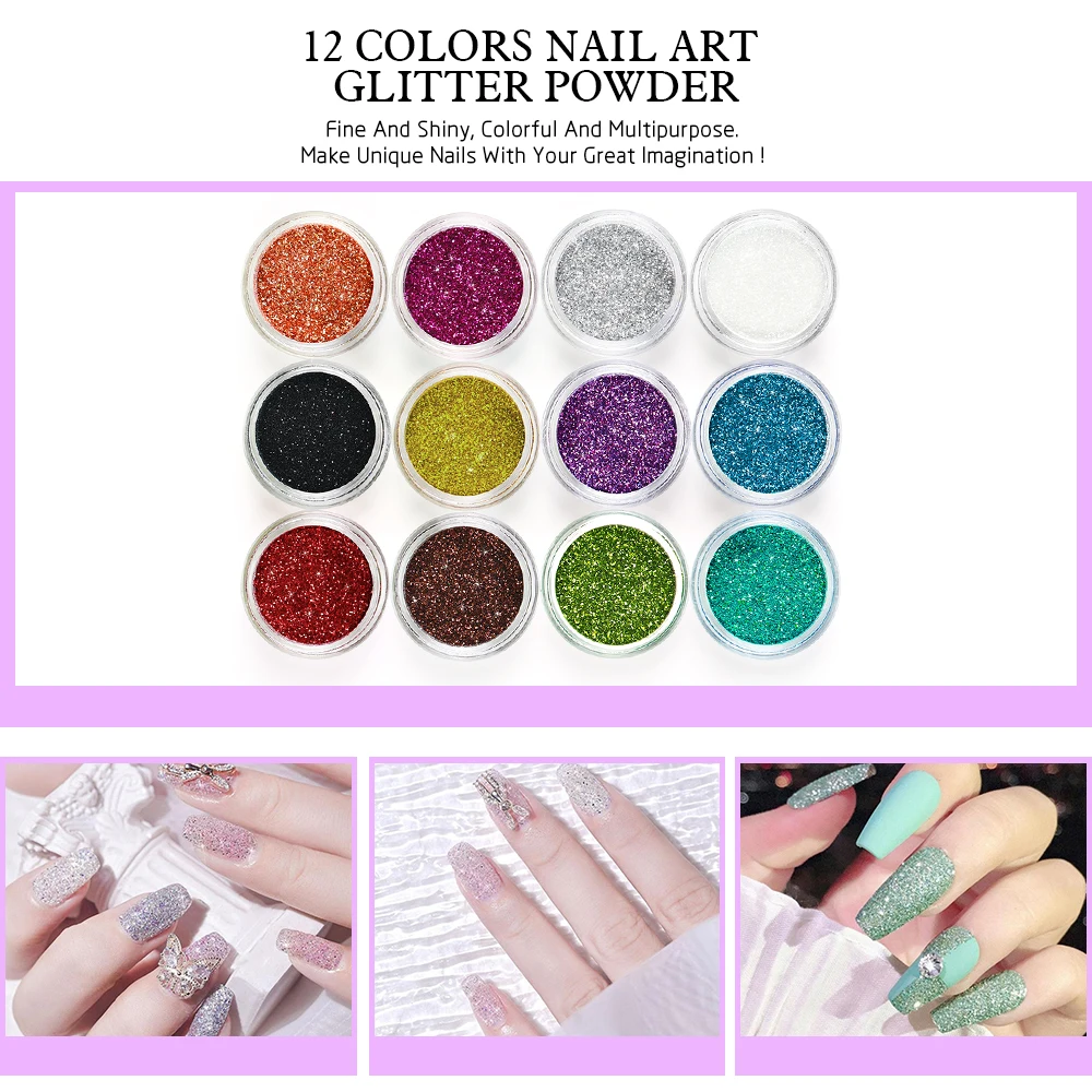 Acrylic Nail Kit Professional Set Powder Glitter Nail Extension Set Full Manicure Set Nail Art Liquid Nail Decorations Tools Kit