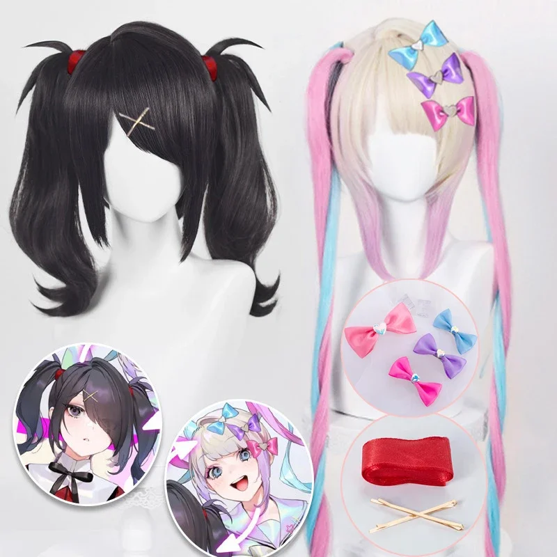 Game  OMG Kawaii Angel-chan Ame-chan Cosplay Wig Heat Resistant Party Anime Role Play Wigs + Wig Cap