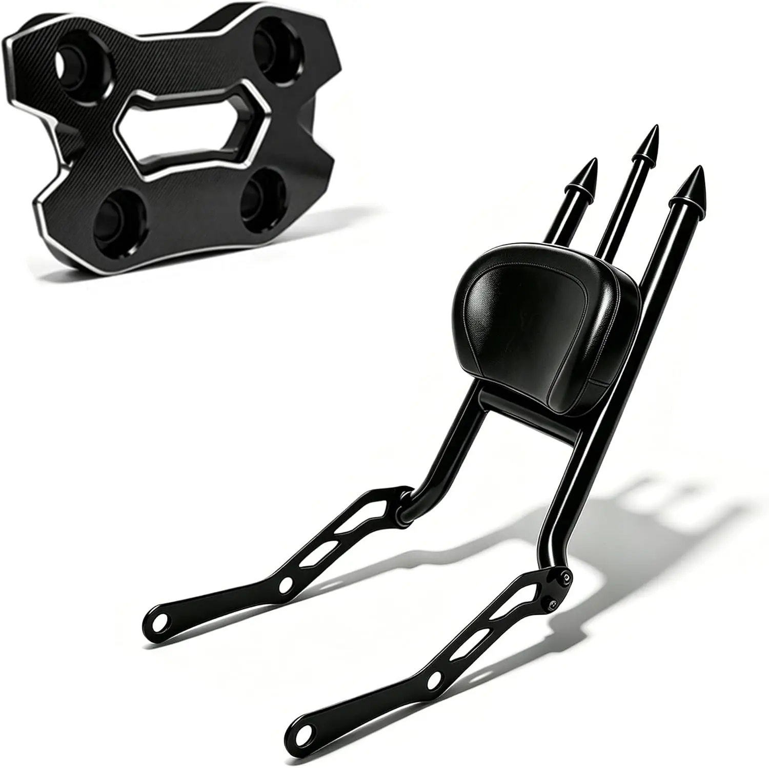 Rear Passenger Backrest & Handlebar Riser Top Cover Clamp Kit