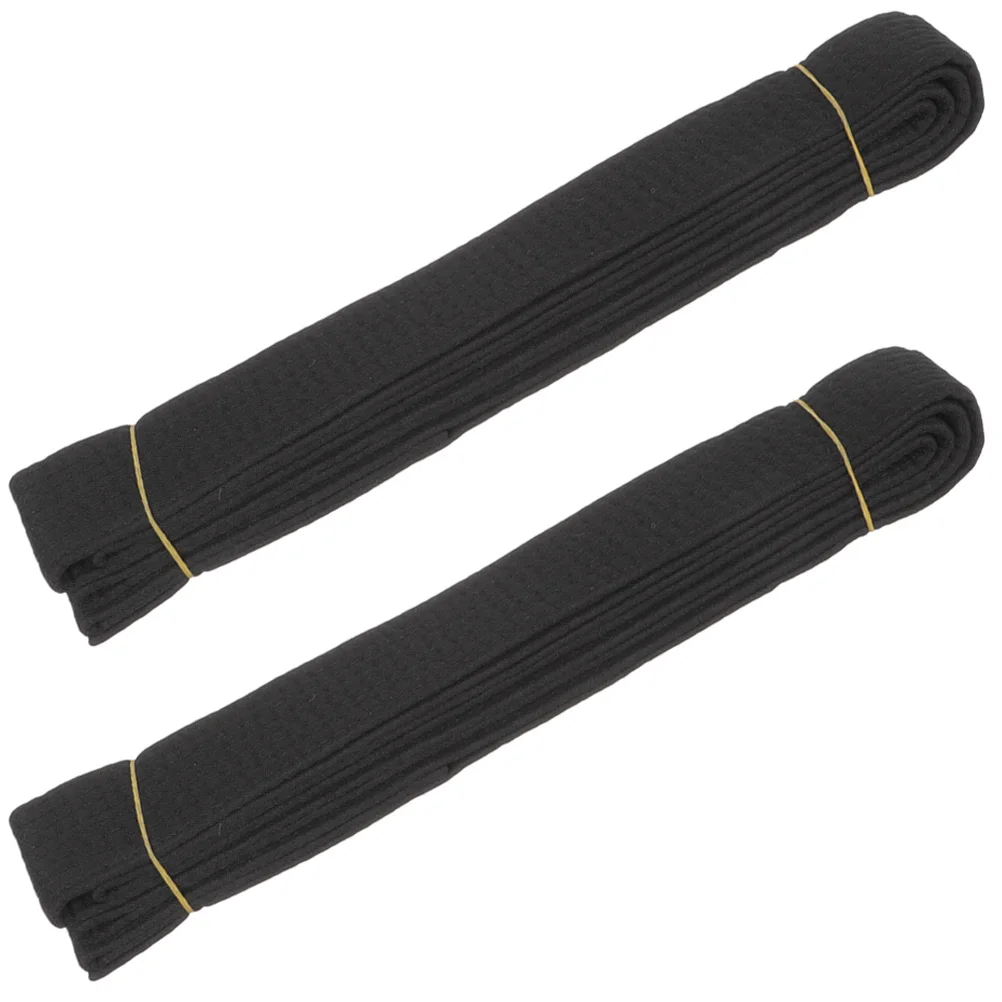 

Fitness Taekwondo Belt Waist Solid Color Karate Waistline Training Black Student