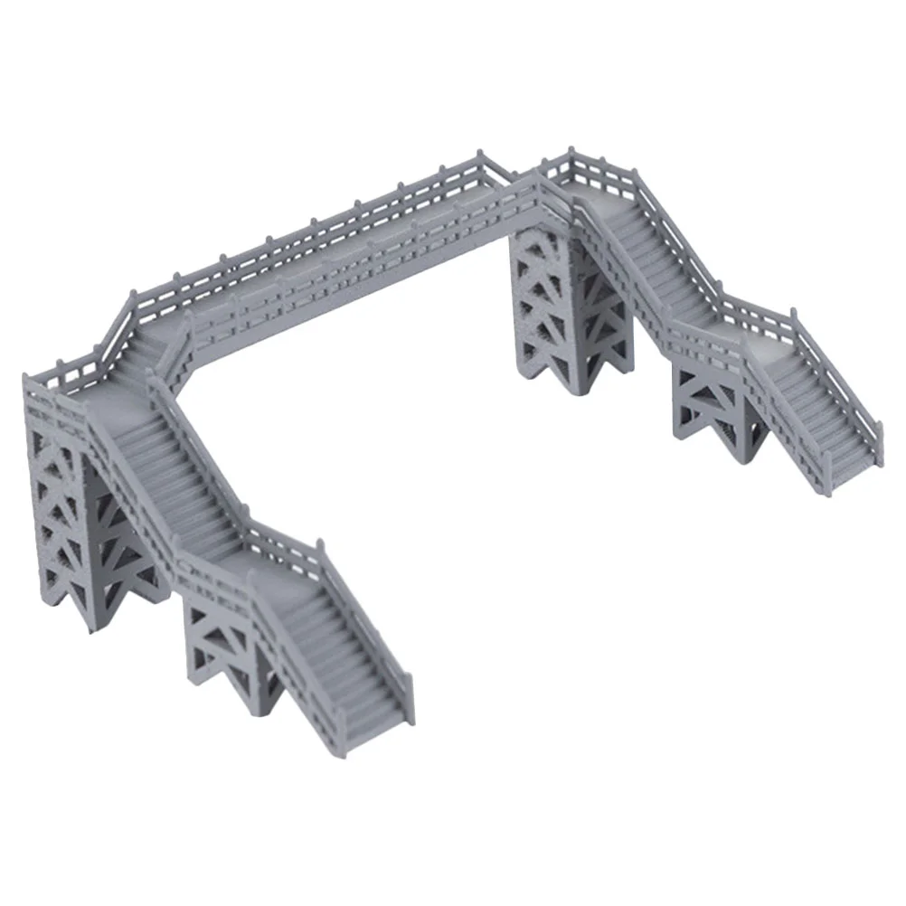 Mini Voetgangersbrug Model ABS Materiaal Realistisch Landschap Zandtafel Accessoire Trein Model Decor Home Decor Cadeau voor vrienden