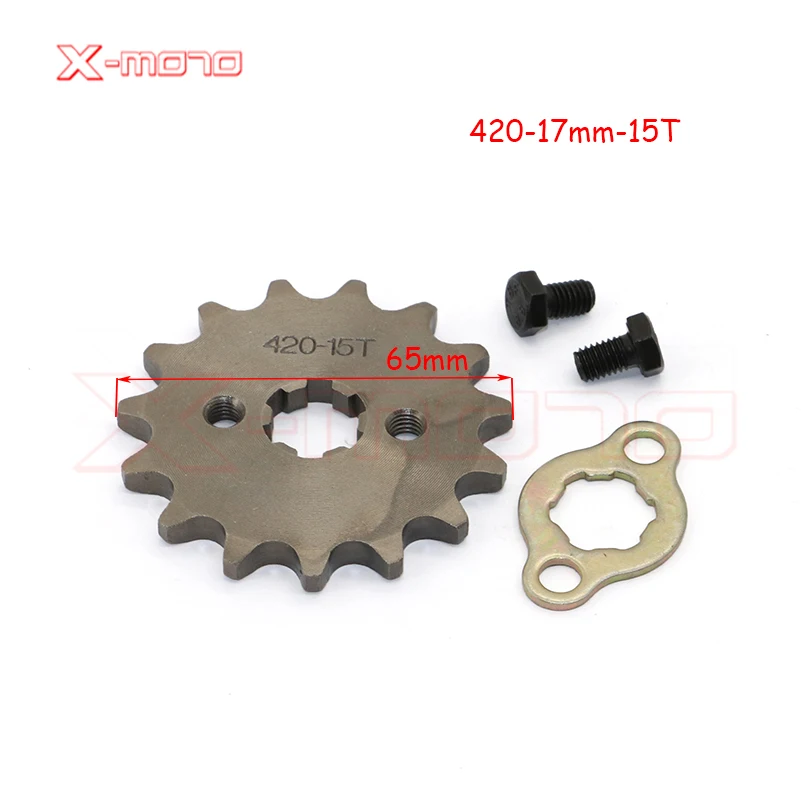 420 10T 11T 12T 13T 14T 15T 16T 17T 18T 19T Tooth 17mm ID Front Engine Sprocket for Motorcycle part