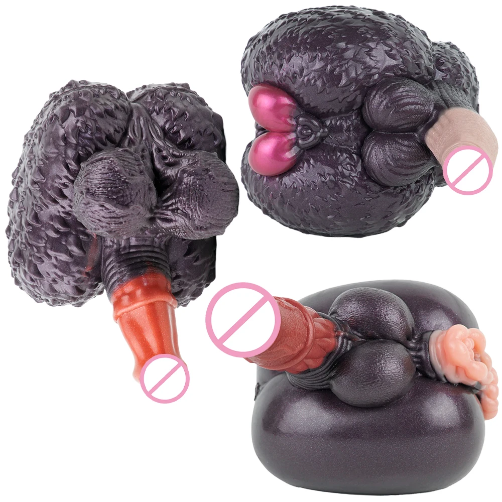 GEEBA réaliste Animal cheval/chien/sirène cul avec gode Silicone mâle masturbateur réaliste vagin Onahole poche chatte jouets sexuels