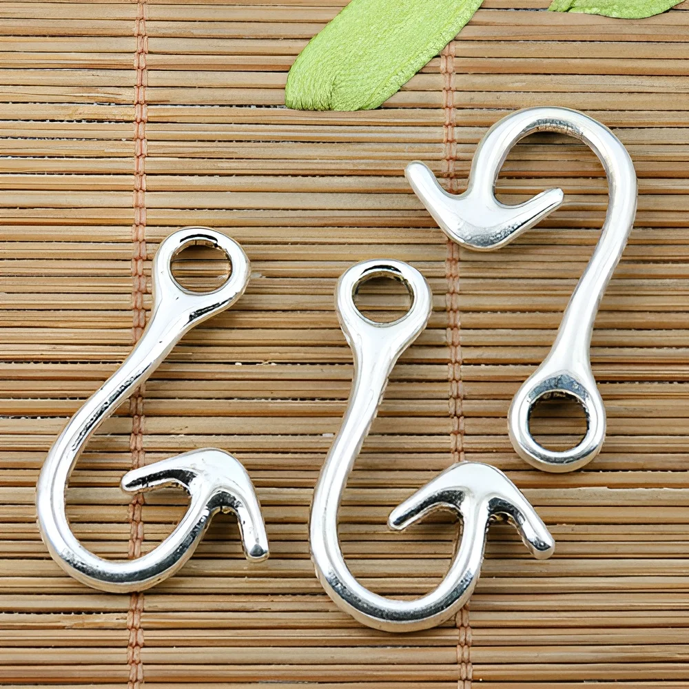 3pcs 36*22mm hole 5.1mm 2sided curved arrow hook charms EF1998