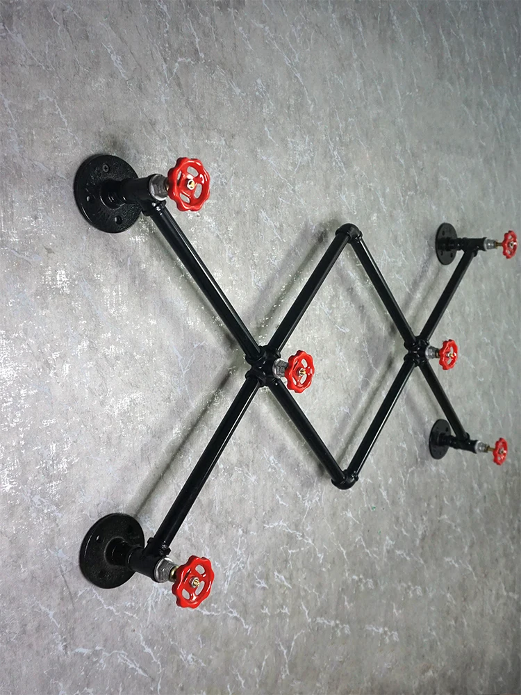 Industrial style metal wall decoration hook made old retro nostalgic water pipe hook wall decoration clothes and hats bar