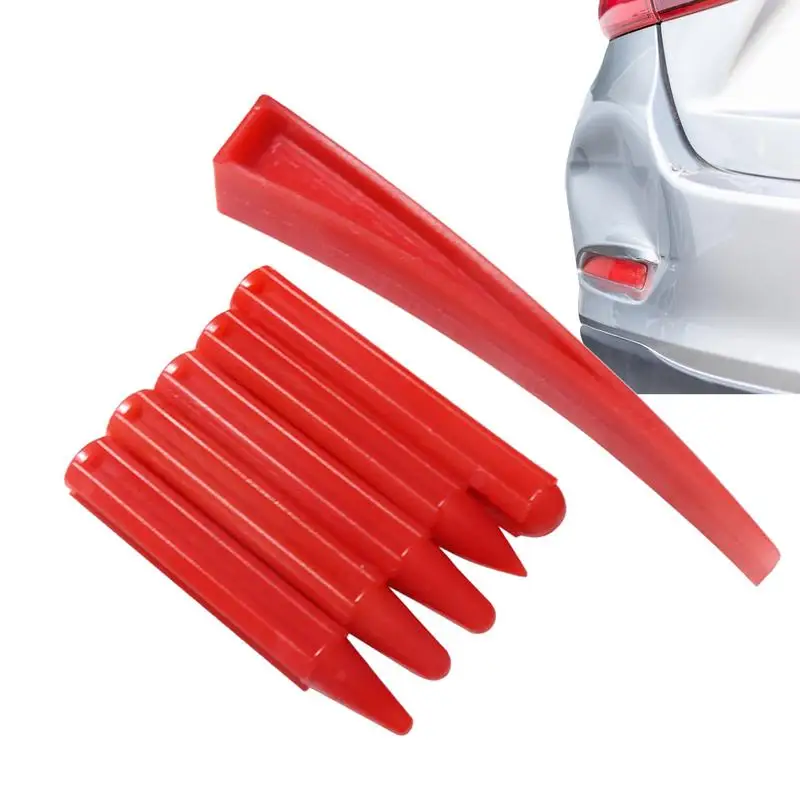 

Dent Removal Tool 5Pcs Perfect Fit Tap Down Leveling Pens Multifunctional Portable Auto Body DIY Supplies With 1 Wedge Dent Fix
