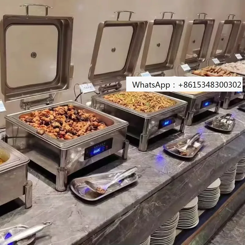 1pcs Stainless steel hot pot square self-service heater