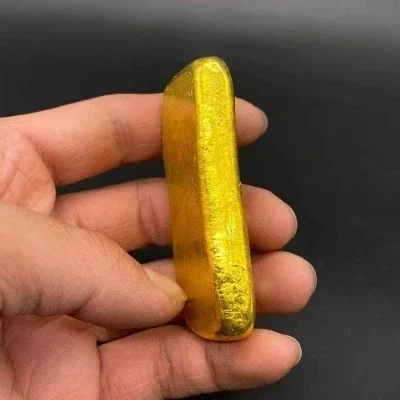 Exquisite antique gold bar brass