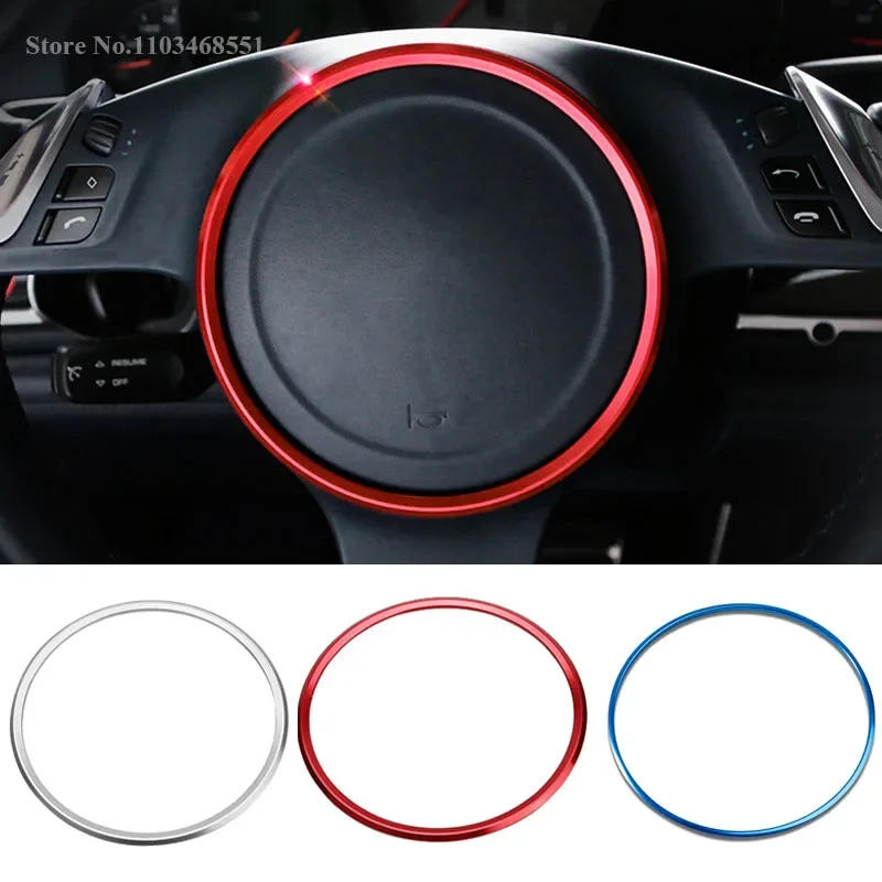 

Fit for Porsche Cayenne Macan Paramera 718 911 Car Logo Steering Wheel Decorative Ring Sticker Interior Accessories