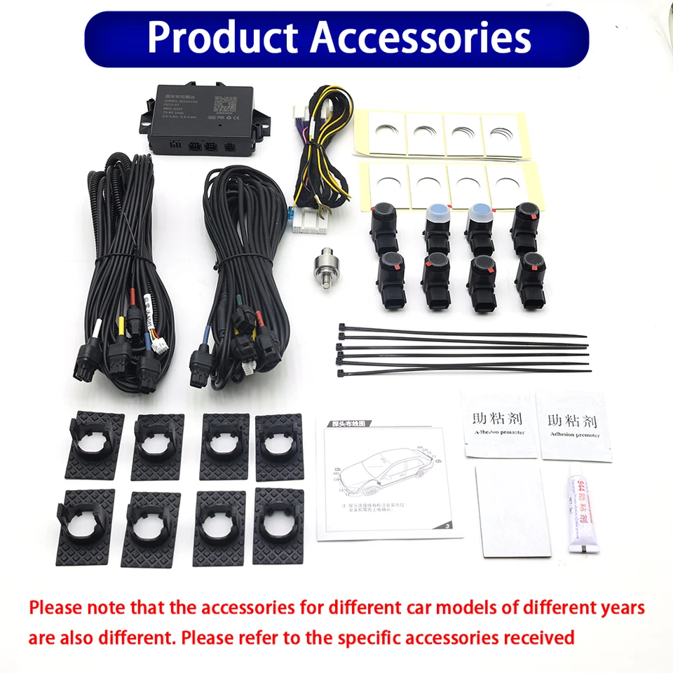 ZhuCamX Car Parking Sensor Kit for Toyota CHR C-HR 2016-2023