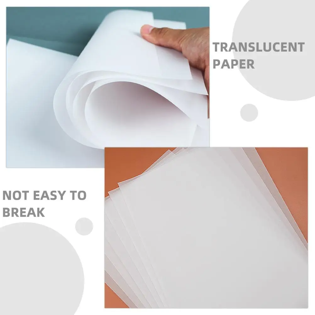 100 Sheets Sulfuric Paper Translucent Tracing Translucent Paper For Printing Drawing Transfer Calligraphy Standard