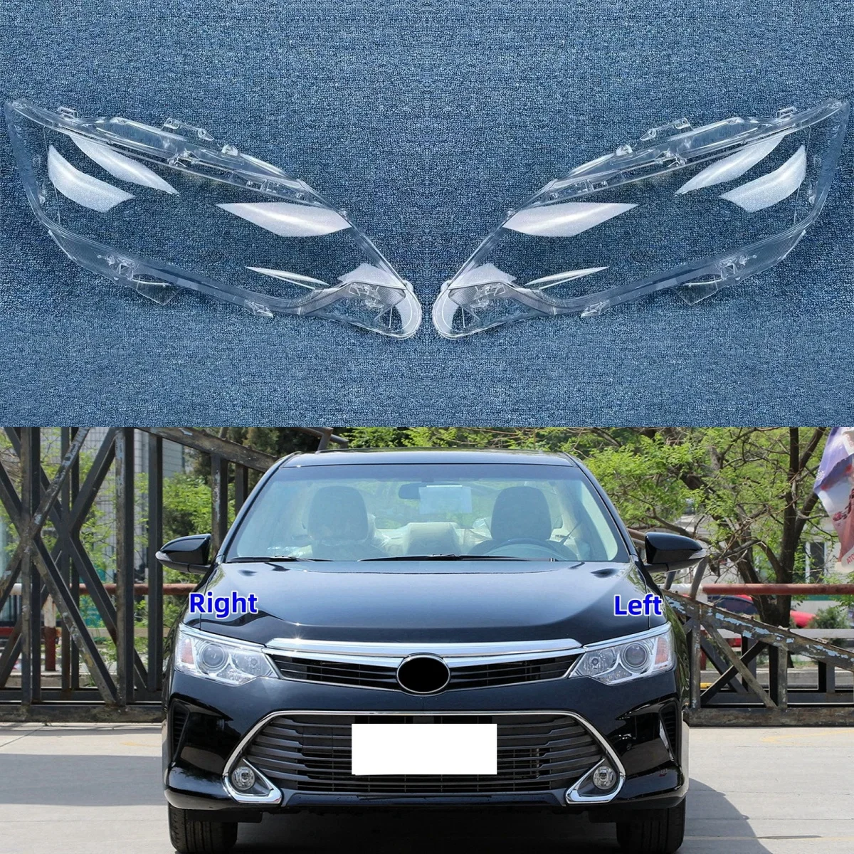 

For Toyota Camry 2015 2016 2017 Car Headlight Cover Transparent Lampshade Caps Head Light Lamp Shell Accessories
