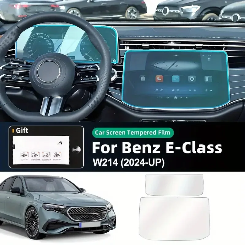 Para mercedes-benz e-class 2024 2025 carro gps navegador painel tela de vidro temperado película protetora hd acessórios transparentes