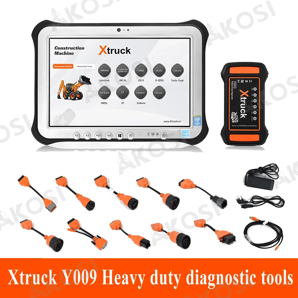 Multiple brand construction Excavator Diesel Xtruck HDD Y009 diagnostic tools machinery Truck Scanner with FZ-G1 tablet