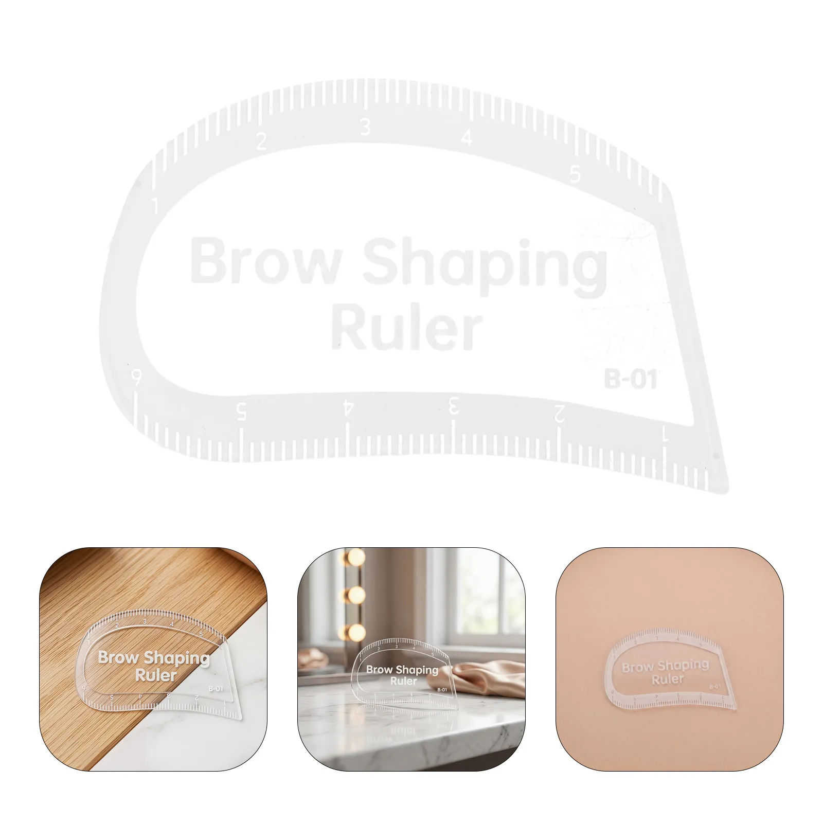 Eyebrow Mapping Tool Professional Brow Shape Measuring Ruler Accurate Eyebrow Shape Measurement Tool Guide