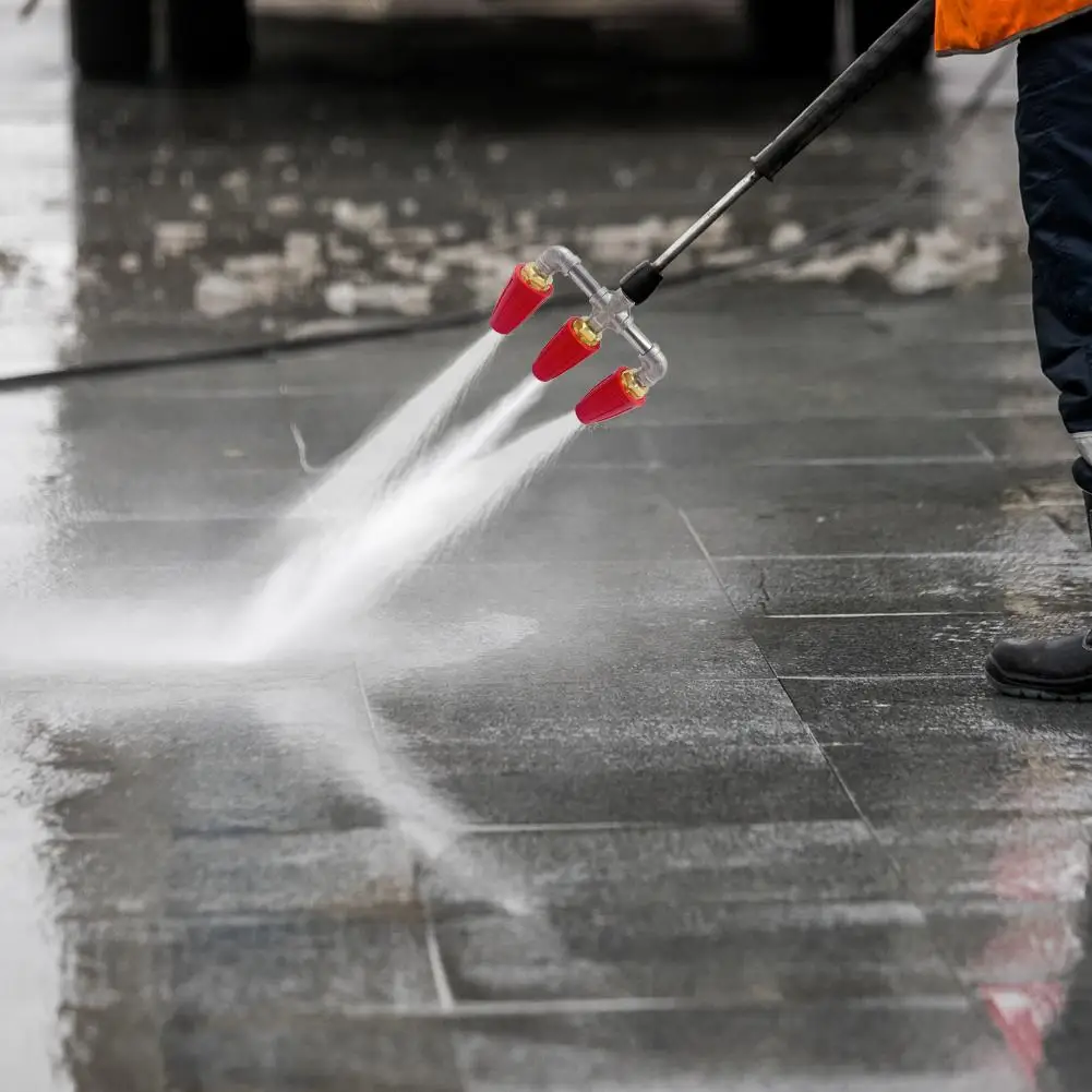 

Форсунка мойки высокого давления Triple Turbo 360° ° Вращающиеся керамические соединители 1/4 дюйма, аксессуары для распыления ирригационного сердечника, быстрый адаптер C1N0