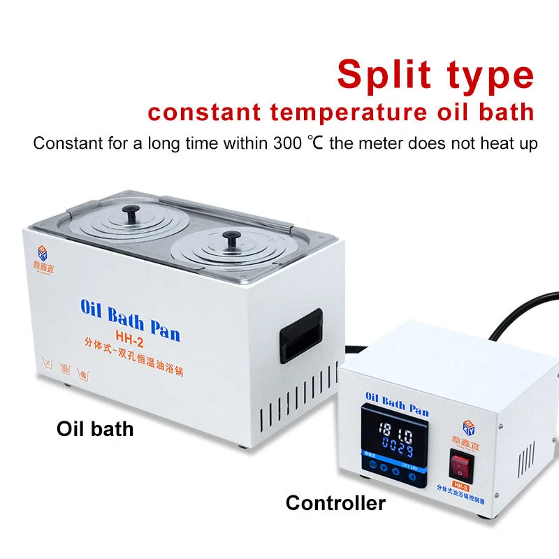 Laboratory digital constant temperature oil bath and water bath with 2 holes