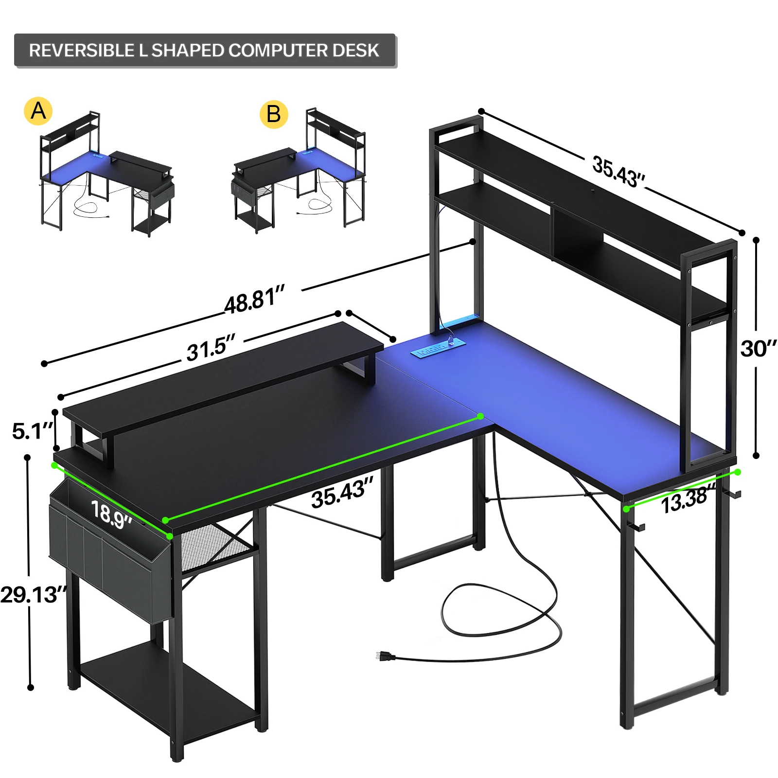 Aheaplus Scrivania da gaming p - Headphone Stand Desk recensione e prezzo