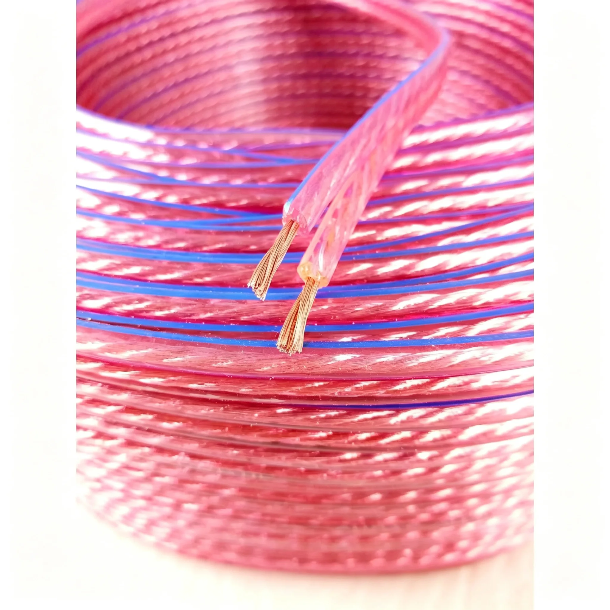 300 Core Blue Edge Transparent Audio Cable, Speaker Cable, Broadcast Cable, Speaker Cable, Audio Connection Cable