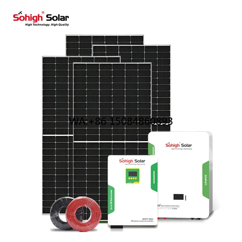 Solar balcony power generation5Kw 6Kw 10Kw Sohigh Residential Balcony Hybrid Solar Power Panels System Complete Kit