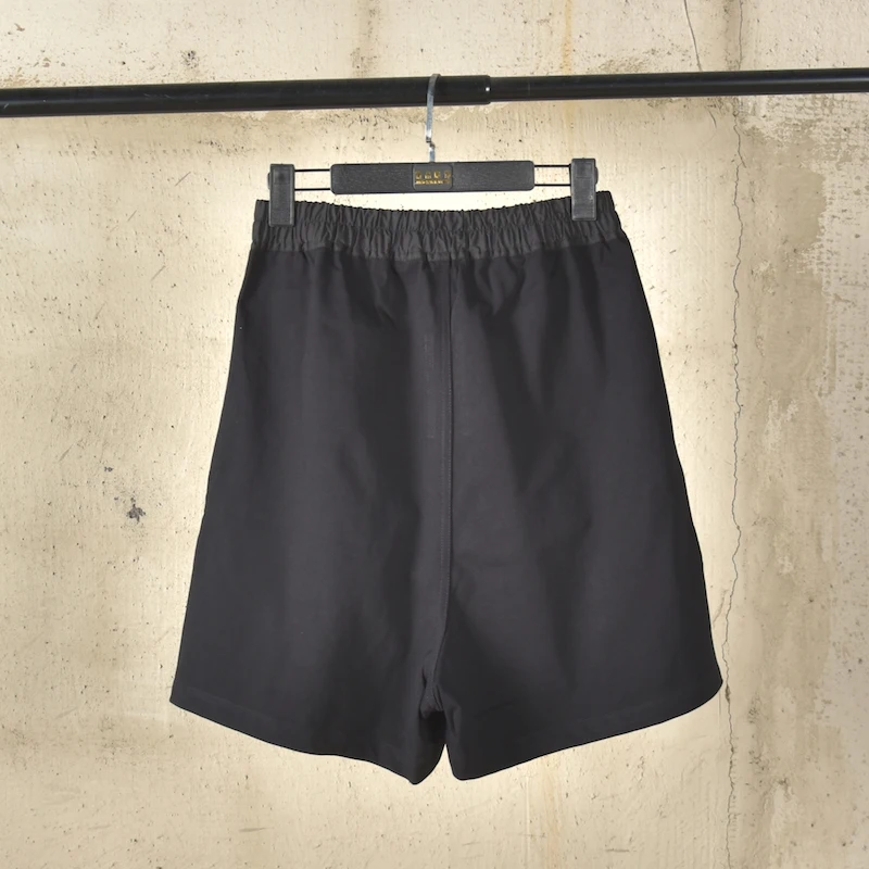 High Street Cotton Knitted RO Dark Shorts High Street Split Shorts Men's Elastic Waist Summer Fashion Casual Loose Shorts
