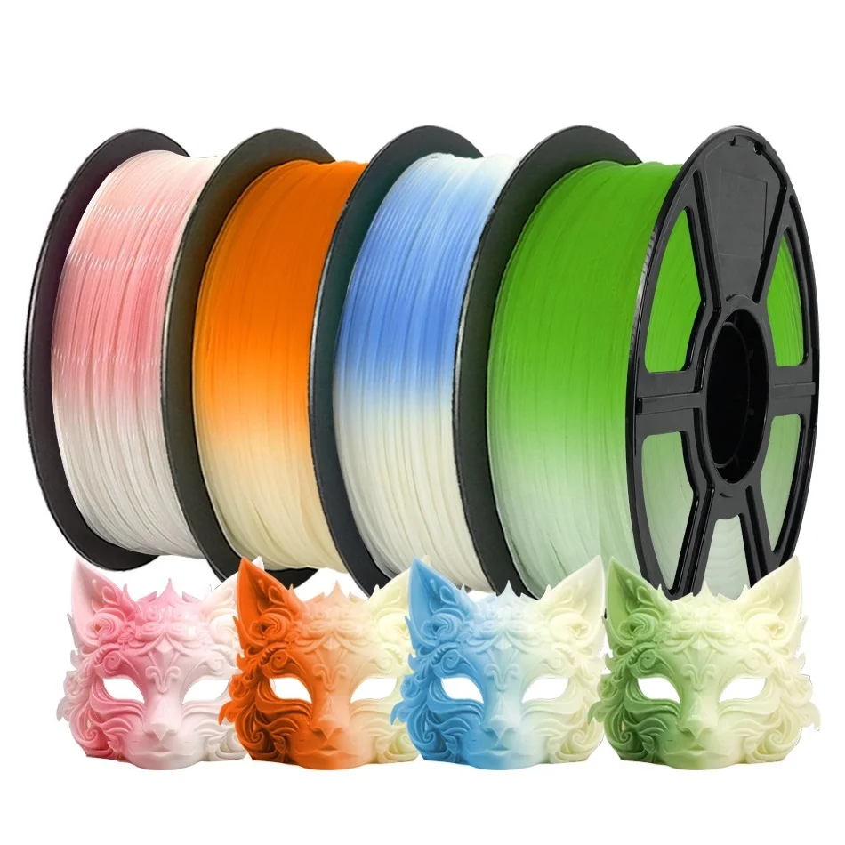 

Sunlight Color Change PLA Filament 1kg/500g/250g/200g 1.75mm 3D Printer Filament PLA UV Reaction White To Green Pink Blue Purple